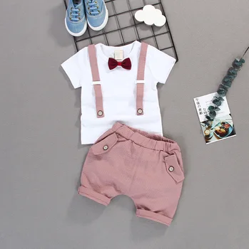 Toddler Drenge Tøj Sæt Sommer Baby Shorts, Der Passer Shirt 1 2 3 4 År Børn Børn Tøj Passer Formel Bryllup Festkjole