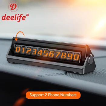 Deelife Parkering-Kort Telefon Nummer Plade i Bilen