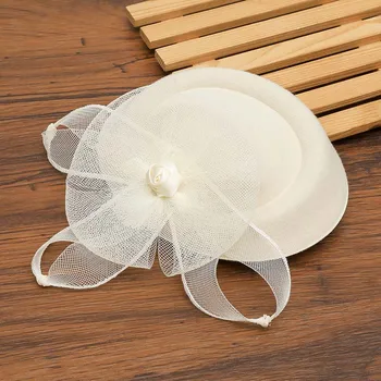 Haimeikang Kvinder Smart Fascinator Hat Cocktail Bryllupsfest Kirke Medaljon Mode Hovedbeklædning Fjer Hår Tilbehør Til Bruden