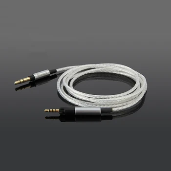 Udskiftning af Kabel til Sennheiser HD598 HD558 HD518 HD598se Hovedtelefon Øretelefon Headset-3,5 mm Til 2,5 mm Sølv Forgyldt Audio Kabler