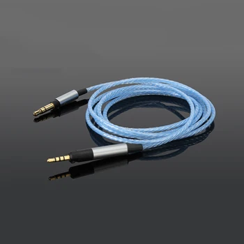 Udskiftning af Kabel til Sennheiser HD598 HD558 HD518 HD598se Hovedtelefon Øretelefon Headset-3,5 mm Til 2,5 mm Sølv Forgyldt Audio Kabler