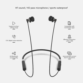 Lenovo den Trådløse Bluetooth Hovedtelefoner Hovedtelefoner Magnetiske Sport Kører Headset IPX5 Vandtæt Sport Hovedtelefoner støjreducerende