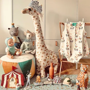 65cm tegnefilm giraf plys legetøj baby ledsage dukke gave kids legetøj soveværelse indretning udstoppede dyr dukker til jul, fødselsdag