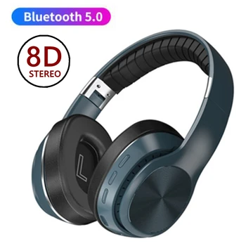 8D 500mAh Trådløs Gamer Hovedtelefoner Med Mikrofon Sammenklappelig Noise Cancel Stereo Musik Hjelm Bluetooth-Telefon Gaming Headset