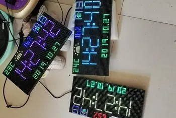 DIY Cool LED Farverige Dot matrix Ur-nørd, el-diy-Projekt