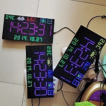 DIY Cool LED Farverige Dot matrix Ur-nørd, el-diy-Projekt
