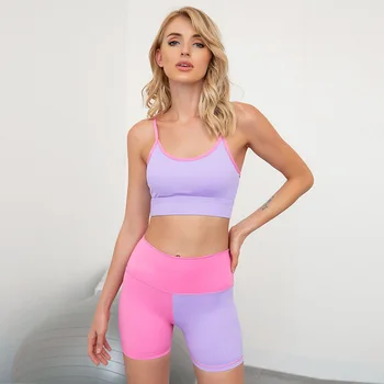 2020 Tracksuits Sportwear Clothes Short T shirt+Legging Short Pants Trouers Two Piece Set Yoga Women Summer GYM Clothes Jogging