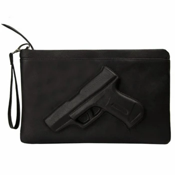 3D Print Pistol kobling punge i Læder Håndtasker kvinder aften koblinger Designer Part kvinde skulder tasker damer Konvolut hånd taske
