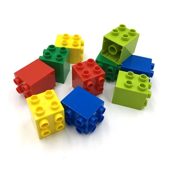 Stor Størrelse DIY byggesten Sidet Tal Mursten 2x2Dot 8STK Pædagogiske Kreativt Legetøj for Børn, der er Kompatible Med Mærker