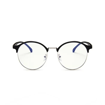 Elbru Halv Frame Briller Ramme Unisex Anti Blue Ray Computer-Briller til Mænd&Kvinder Blå Lys Blokering Retro Briller Rammer