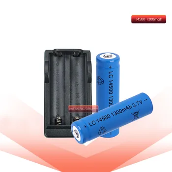 2pc ANLB AA 14500 1300mah 3,7 V lithium-ion genopladelige batterier Med 14500 Batteri Oplader