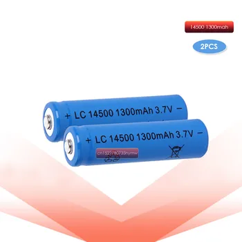 2pc ANLB AA 14500 1300mah 3,7 V lithium-ion genopladelige batterier Med 14500 Batteri Oplader