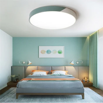 Moderne Ultra-tynd 5cm Dobbelt farve LED Loft Lamper Kreative Strygejern Rund Stil loftsbelysning til Stue, Soveværelse Foyer