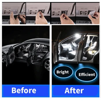 Hvid bil tilbehør, der er Canbus-Fejl Gratis LED Interiør Lys For 1996-2019 Honda Civic Reading Light Kit Kort Dome Licens Lampe