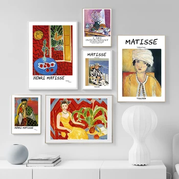 Matisse Kunst Kvinde Portræt Vintage Lærred At Male Abstrakte Billeder Og Plakat Moderne Kunst På Væggene Billede Til Stuen Home Decor