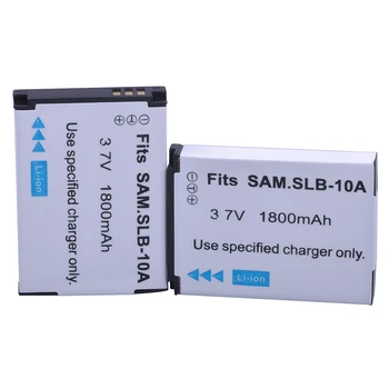 3pc 1800mAh SLB-10A SLB10A SLB 10A Genopladelige Kamera Batteri til Samsung EX2F WB150F WB250F WB350F WB750 WB800F WB500 WB550