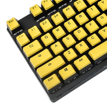 YMDK 104 108 PBT-OEM-Profil Og Gul Hvid Budding Keyset For MX Mekanisk Tastatur Ikke Skinne Igennem