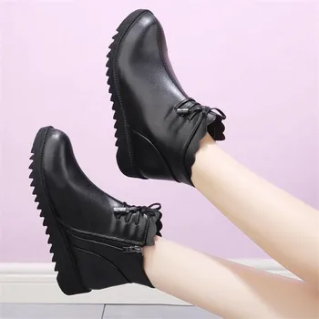 Designer 2020 ny plus velvet kvinders støvler flad hæl bløde bund, non-slip varm kvinder riding boots fashion, afslappet kvinder sko