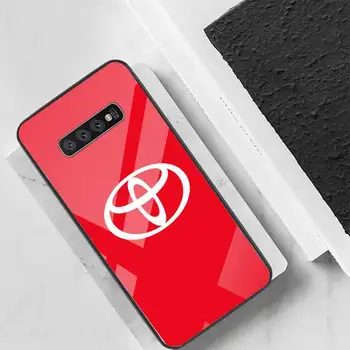 Toyota-Logoet Biler Telefonen Tilfælde Back Cover Til Samsung Tilfælde S20 Plus S10 NOTE 8 9 10 10PRO Hærdet Glas Soft Silikone Kant
