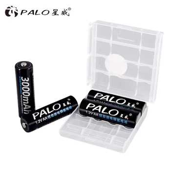 PALO 1,2 V Ni-MH AA genopladelige batteri + LCD display Smart USB batteri Oplader til AA, AAA, C, D Size Genopladelige Batterier