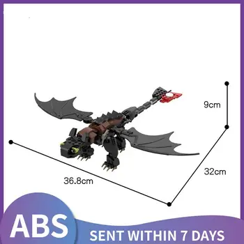 2021 nye, Hvordan du træner Dine Drager filmens figurer Tandløs mursten Black dragon model byggesten legetøj til børn i kid ' s gave