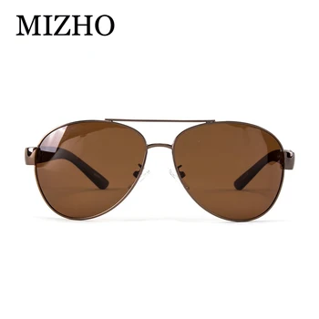 MIZHO Mærke af Høj Kvalitet Oprindelige Polaroid Solbriller Mænd, 26g Lys Polyamider Ben Legering Piloter Klassiske Briller Driver Mennesket Grøn