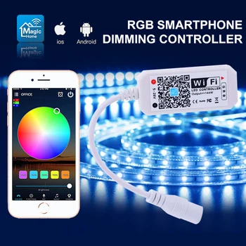 Hot Salg WiFi Controller LED Strip144W RGB farveskift Magiske Hjem Pro APP Fjernbetjeningen Fungerer sammen Med Alexa, Google Startside IFTTT