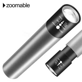 Mini LED Lommelygte USB-Genopladelige COB+XPE Super Lyse 3 Modes T6 Torch light Vandtæt Nat Belysning Til Camping Cykling