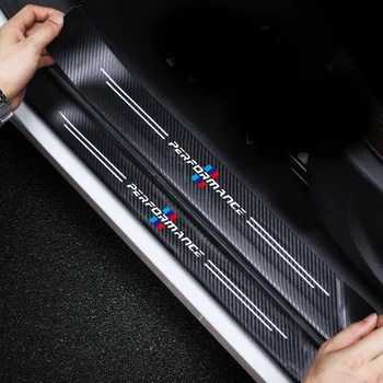 4stk Bil Mærkat Døren Carbon Fiber læder Karmen Plade For BMW M E91 E46 E92 E93 M3 E60 E61 F07 F10 m5 m6 m7 x4 x5 x1 e30 e46 e39
