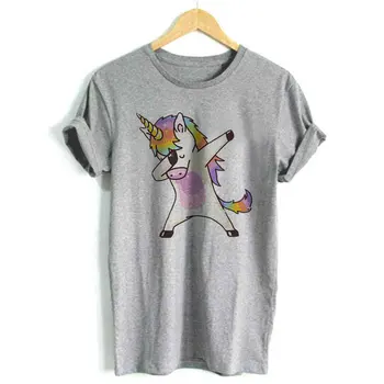 Koreansk Stil Æstetiske Tumblr Harajuku Camiseta Mujer Søde Sjove Tshirt Kvinder Unicorn Dyreprint Kvinder Streetwear T-Shirt