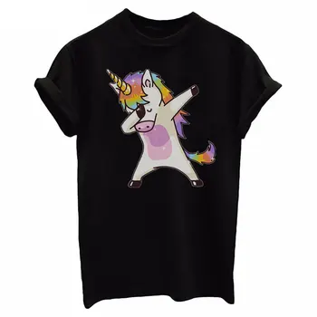 Koreansk Stil Æstetiske Tumblr Harajuku Camiseta Mujer Søde Sjove Tshirt Kvinder Unicorn Dyreprint Kvinder Streetwear T-Shirt