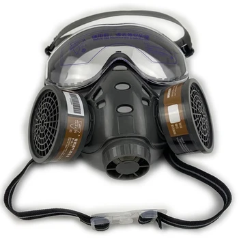 Gas-Maske Med Sikkerhed Glasse Spray Maling Kemiske Pesticider Dekoration Anti-Støv Med Filter Åndedrætsværn Med Full Face Masker