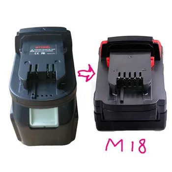 MT20ML Converter Adapter Til Makita 18V Li-ion Batteri BL1830 BL1860 BL1815 Bruges på Milwaukee M18 Lithium Batteri Værktøj