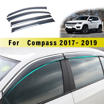 Bil Styling Til Jeep Compass 2017 2018 Røg Vinduet, Solen, Regnen Visir Deflektor Vagt Solrige visir Tilbehør 4STK