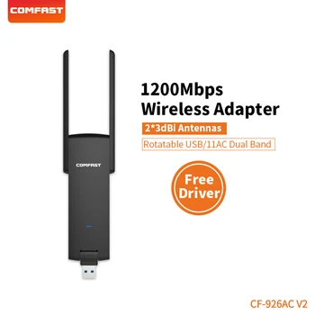 COMFAST 1200mbps-1300mbps wifi-adapter 802.11 ac/b/g/n 2.4+5,8 G wi-fi wireless dongle USB-antenne Ethernet-AC netværkskort