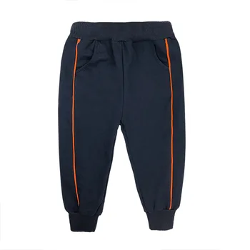 Børn-tøj Afslappet Dreng Sports Pants Navy Blå Solid Bomuld Elastisk Talje, der Kører Bløde Bukser outwear Til Drenge 2-6Y