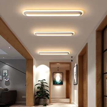 Moderne Led-loftsbelysning Til Stue, Soveværelse, arbejdsværelse Korridor Hvid sort farve, overflade monteret Loft Lampe AC85-265V