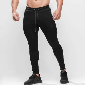 Sorte Skinny Jogger Bukser Mænd Kører Sweatpants Sport Track Pants Fitness Fitness Træning Træning Bukser Mandlige Jogging Sportstøj