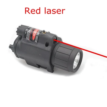 Taktisk Gun Lys + Rød Laser sigte med Våben LED Lommelygte Lys for Glock 17 19 22 20 23 31 37