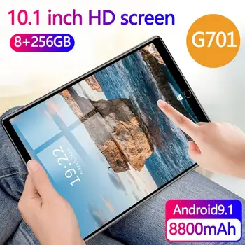 Den globale Version G701 Tablet PC-10.1 Tommer Android 9.1 8800mAh Store Batteri, 3G4G LTE telefonopkald 8GB RAM 256GB ROM WiFi GPS På Lager