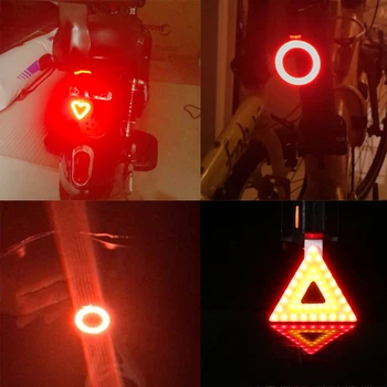 Cykel Lys 5-Belysning Tailight Transportformer Cykel Lys USB-Opladning Led Cykel Lys Flash Strobe Passer til Mountain Bike Sadelpind #3