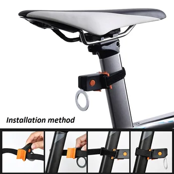 Cykel Lys 5-Belysning Tailight Transportformer Cykel Lys USB-Opladning Led Cykel Lys Flash Strobe Passer til Mountain Bike Sadelpind #3