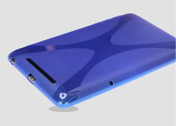 Nye Mat Silikone Anti-skid X Line Blødt silikone Gummi, TPU Gel Hud Shell Cover Case Til Google Nexus 7 2012 7