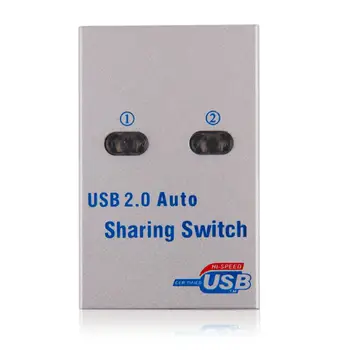 2 Ports USB 2.0 Auto Dele Skifte Hub Splitter Selector Skifter til Printer, Scanner, PC computerudstyr
