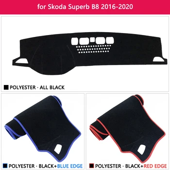 Dashboard Dækker Beskyttende Pad for Skoda Superb 3 B8 3V 2016 2017 2018 2019 2020 MK3 Bil Tilbehør Dash Board Parasol Tæppe