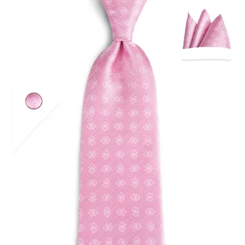 Pink Mænds Slips Prikker Mønster Slips Til Mænd Mode Uafgjort Polyester, Silke Slips Hankerchief Tilbehør til Beklædningsgenstande Hombre Corbata