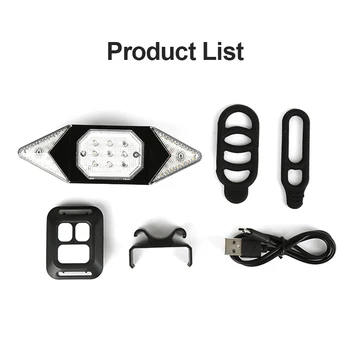 2020 Batteri Cykel Lys USB-Genopladelige Mount Cykel Lampe Bageste baglygte Led blinklys Cykling Lys Cykel Lanterne