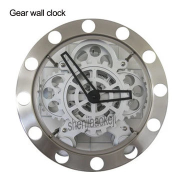 Hjem vægmonteret cirkulære Gear vægur Moderne mode kreative personlighed ure Digital vægure-udskæring gear ur