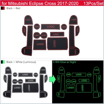 Anti-slip Døren Rubber Cushion Cup for Mitsubishi Eclipse på Tværs af GK YA 2017~2018 2019 2020 Groove Mat Bil Indvendigt Tilbehør