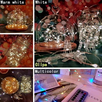 5M/10M LED Foto Klip, String Lys, Batteri, USB drevet klip Fairy Lights led til jul Krans Parti Hjem Wall Decor